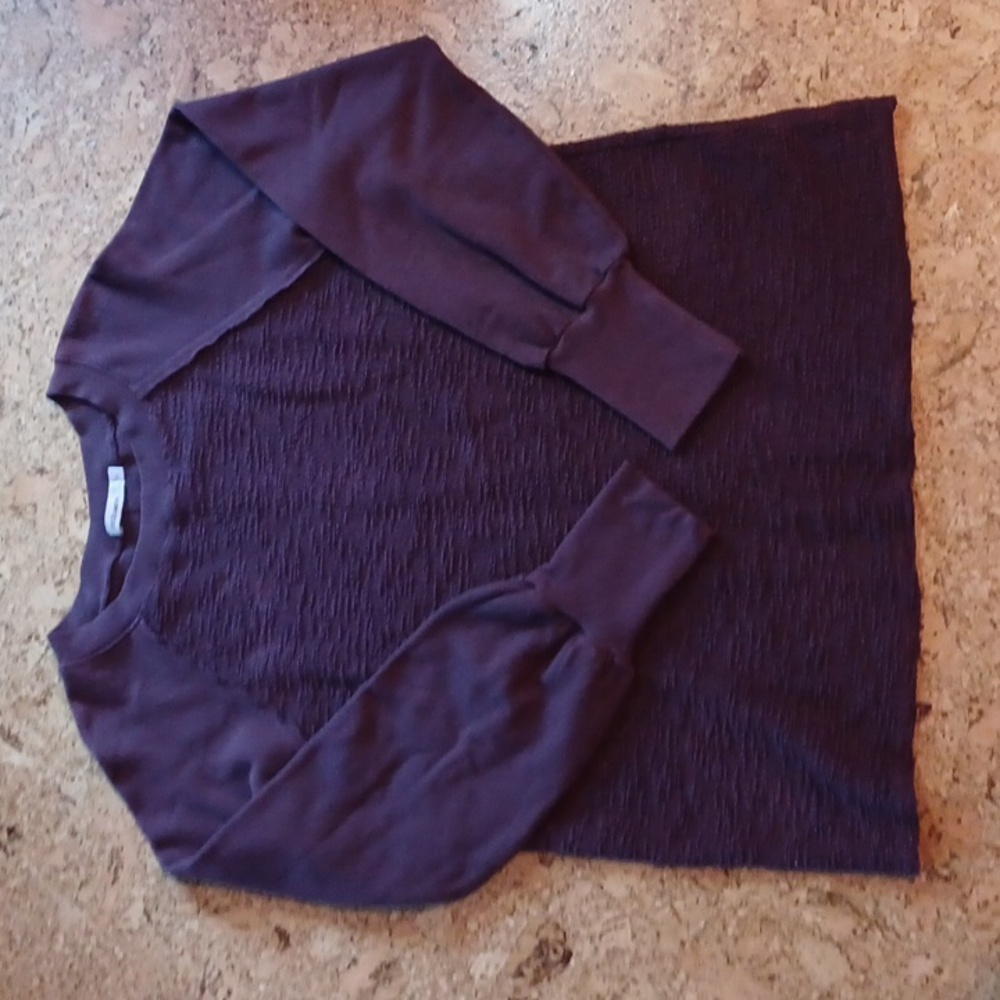 Redhaute Women's Burgundy Crew Neck Long Sleeve Sweater Size S